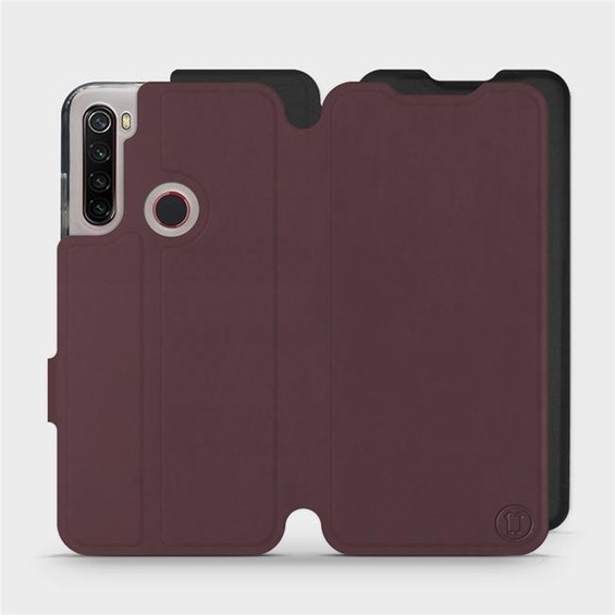 Phone Case Xiaomi Redmi Note 8 2021 - Design Burgundy with Black