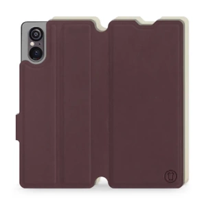 Phone Case Sony Xperia 5 V - Design Burgundy with Platinum