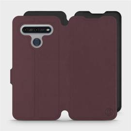 Phone Case LG K61 - Design Burgundy with Black