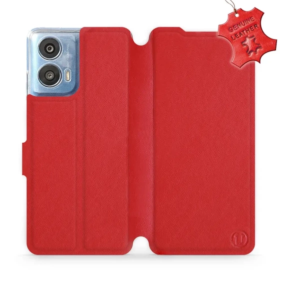 Phone Case Motorola Moto G24 Power - Design Red Leather