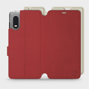 Phone Case Samsung Galaxy Xcover Pro - Design Dark Red with Platinum