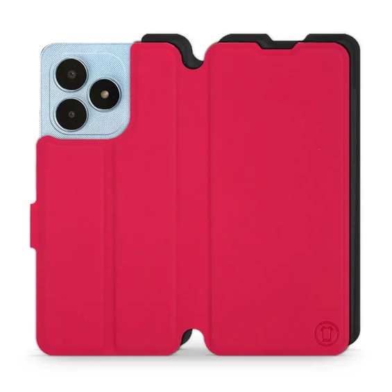 Etui Soft Touch do Realme Note 50 - wzór Żywa czerwień z czernią