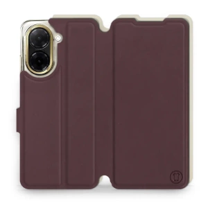 Etui Soft Touch do Xiaomi Redmi A5 - wzór Matowy burgund z platyną