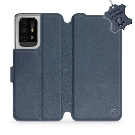 Phone Case OPPO Reno 5 Z - Design Blue Leather