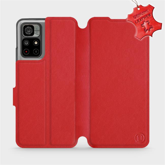 Phone Case Xiaomi Redmi Note 11 - Design Red Leather