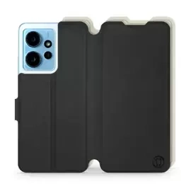 Etui Soft Touch do Xiaomi Redmi Note 12 4G - wzór Satynowa czerń z platyną