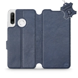 Phone Case Huawei P30 Lite - Design Blue Leather