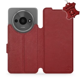 Phone Case Xiaomi Redmi A3 - Design Dark Red Leather