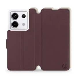 Phone Case Xiaomi Redmi Note 13 PRO - Design Burgundy with Platinum