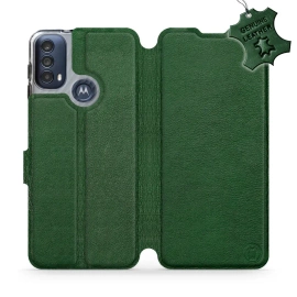 Phone Case Motorola Moto E40 - Design Green Leather