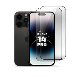 2er Set Panzerglas Clear für Apple iPhone 14 Pro