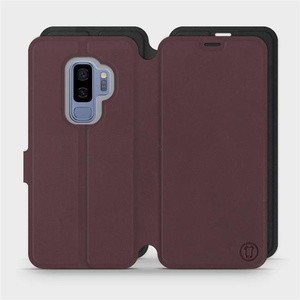 Phone Case Samsung Galaxy S9 Plus - Design Burgundy with Black