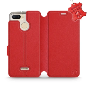 Phone Case Xiaomi Redmi 6 - Design Red Leather