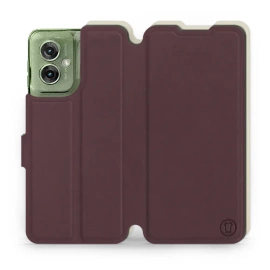 Phone Case Motorola Moto G55 5G - Design Burgundy with Platinum
