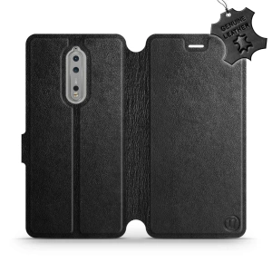 Phone Case Nokia 8 - Design Black Leather