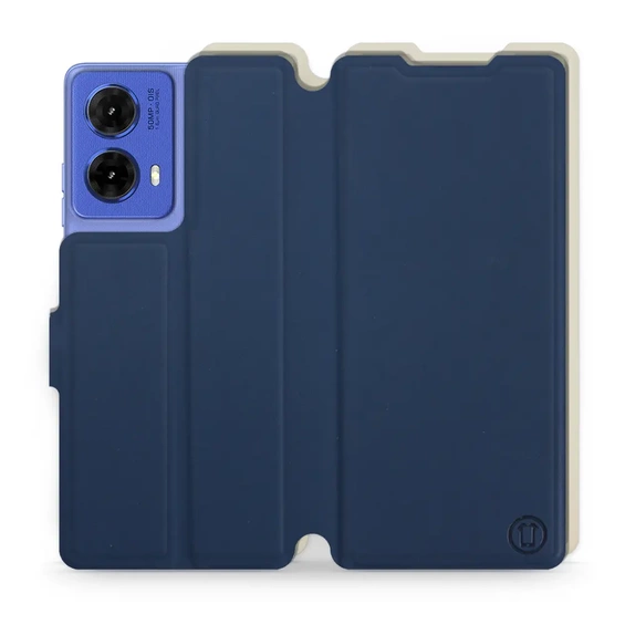 Phone Case Motorola Moto G85 5G - Design Navy with Platinum