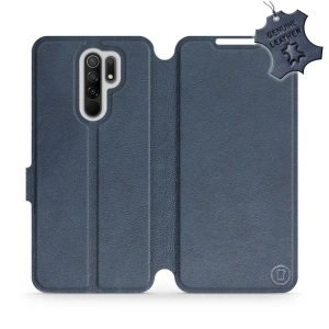 Phone Case Xiaomi Redmi 9 - Design Blue Leather