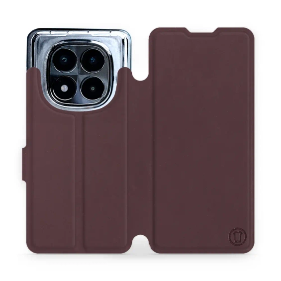 Etui Soft Touch do Xiaomi POCO X7 - wzór Matowy burgund z czernią