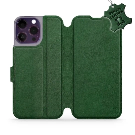 Phone Case Apple iPhone 14 Pro Max - Design Green Leather