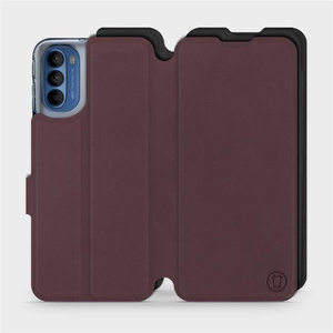 Etui Soft Touch do Motorola Moto G41 - wzór Matowy burgund z czernią