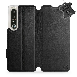 Phone Case Sony Xperia 1 III - Design Black Leather
