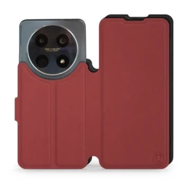 Hülle für Huawei Nova 12i - Farbe Dunkelrot mit Schwarz