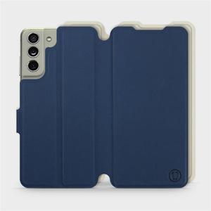 Phone Case Samsung Galaxy S21 FE - Design Navy with Platinum