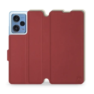 Etui Soft Touch do Xiaomi Redmi Note 12 Pro Plus 5G - wzór Zachodząca czerwień z platyną