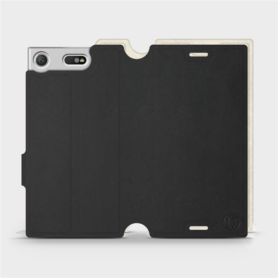 Phone Case Sony Xperia XZ1 Compact - Design Black with Platinum