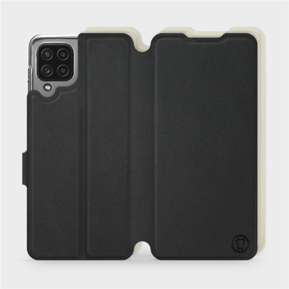 Phone Case Samsung Galaxy M22 - Design Black with Platinum