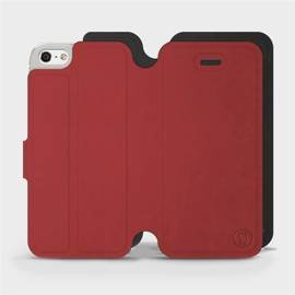 Phone Case Apple iPhone SE - Design Dark Red with Black