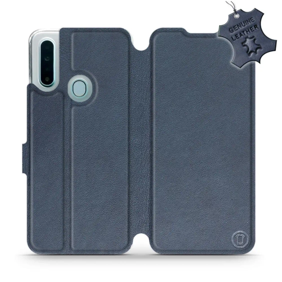 Etui ze skóry naturalnej do OPPO A31 - wzór Blue Leather