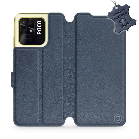 Phone Case Xiaomi POCO C40 - Design Blue Leather