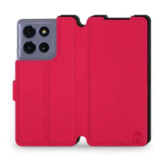 Hülle für Motorola Moto G86 5G - Farbe Rot mit Schwarz