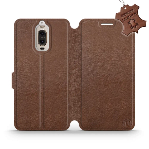Phone Case Huawei Mate 9 Pro - Design Brown Leather