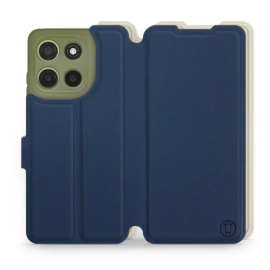 Phone Case Motorola Moto G15 - Design Navy with Platinum