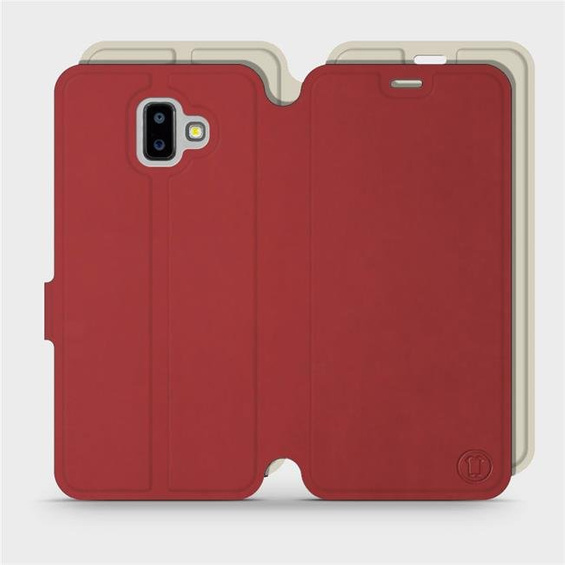 Etui Soft Touch do Samsung Galaxy J6 Plus 2018 - wzór Zachodząca czerwień z platyną