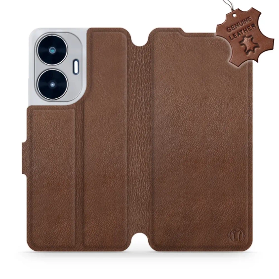 Phone Case Realme C55 - Design Brown Leather