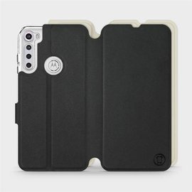 Phone Case Motorola One Fusion Plus - Design Black with Platinum
