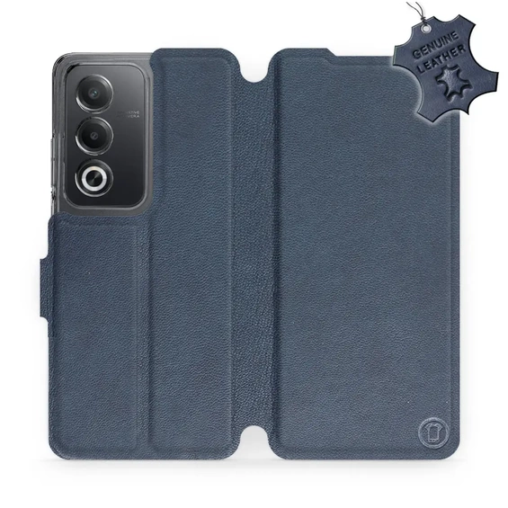 Phone Case OPPO A80 5G - Design Blue Leather