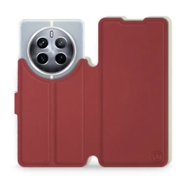 Phone Case Realme 12 Pro Plus 5G - Design Dark Red with Platinum