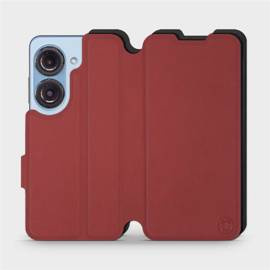 Phone Case Asus Zenfone 9 - Design Dark Red with Black