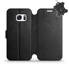 Phone Case Samsung Galaxy S7 - Design Black Leather