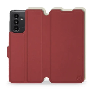 Hülle für Samsung Galaxy A13 5G - Farbe Dunkelrot mit Platin