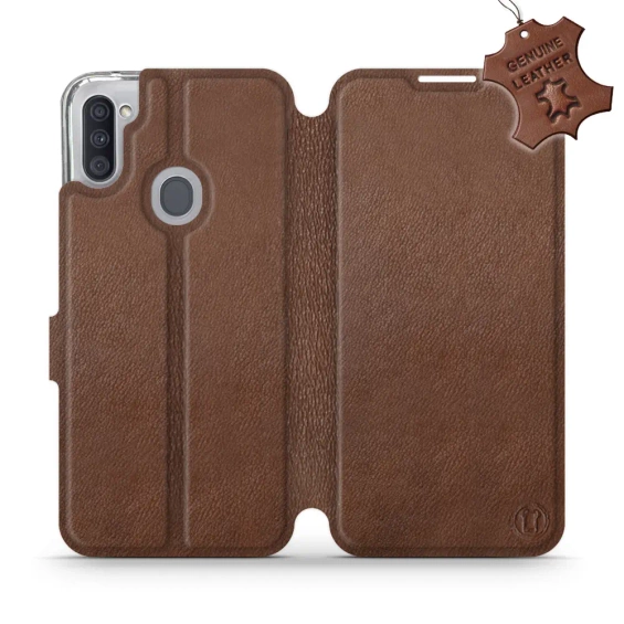 Phone Case Samsung Galaxy M11 - Design Brown Leather