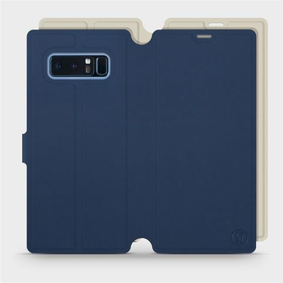 Etui Soft Touch do Samsung Galaxy Note 8 - wzór Głęboki granat z platyną