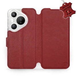Phone Case Huawei Pura 70 - Design Dark Red Leather