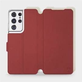 Etui Soft Touch do Samsung Galaxy S21 Ultra - wzór Zachodząca czerwień z platyną