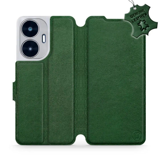 Phone Case Realme C55 - Design Green Leather