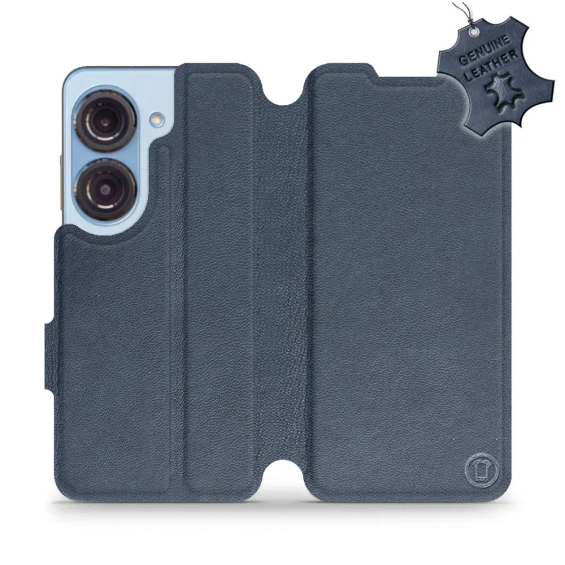 Phone Case Asus Zenfone 9 - Design Blue Leather
